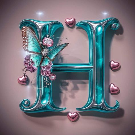 H Name Dp Stylish, Stylish Alphabets Name, H Name Dp, H Name, Butterfly Alphabet, H Letter Images, Alpha Letter, Name Dp, Letter Art Design