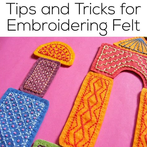 Tips and Tricks for Embroidering Felt Learning To Embroider, Embroidery Tips, Felt Embroidery, Brazilian Embroidery, Felt Applique, Embroidery For Beginners, Vintage Embroidery, Embroidery Tutorials, Ribbon Embroidery