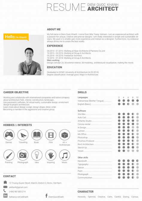 Architecture Portfolio | Diem Quoc Khanh on Behance Architectural Job Portfolio, Cv Architecture Design, Architecture Cv Design Creative Cv, Architecture Student Resume, Architectural Cv, Architect Portfolio Design, Architecture Resume, Portfolio D'architecture, Architect Resume