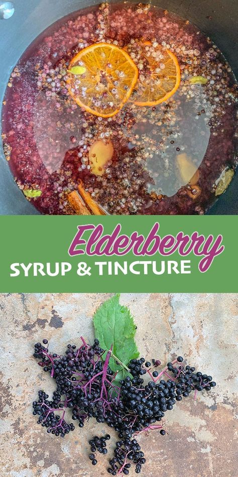 Elderberry Syrup is generally used to help ward off the common cold, flu, and cough. This Elderberry Syrup for Colds recipe is simple to make and delicious! Elderberry Tincture, Homemade Lotions, Herb Tinctures, Tinctures Recipes, Elderberry Syrup Recipe, Homemade Elderberry, Elderberry Recipes, Herbal Medicine Recipes, Elderberry Syrup