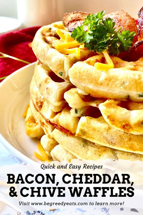 Savory Belgian Waffles, Savory Waffle Recipe, Easy Bacon Recipes, Savory Bacon, Everyday Breakfast, Bacon Waffles, Waffle Iron Recipes, Waffle Maker Recipes, Crepes And Waffles