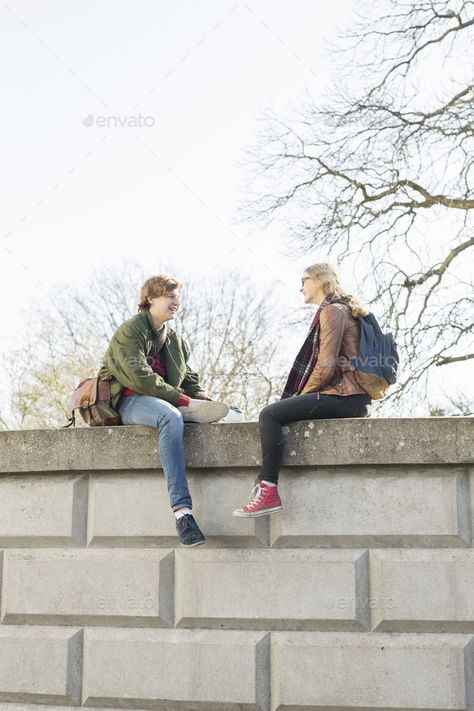 Sitting On Wall Reference, Person Sitting On Ledge, Sitting On Wall Pose, Sitting Against Wall Pose, Sitting Against Wall, Friends Sitting Together, Sitting On Wall, People In Space, College Friends