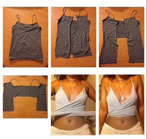 Sew Crop Top, Diy Cut Shirts, Diy Crop Top, Easy Diy Clothes, Diy Clothes Refashion, Mode Hippie, Diy Clothes Design, Diy Vetement, Denim Crop Top