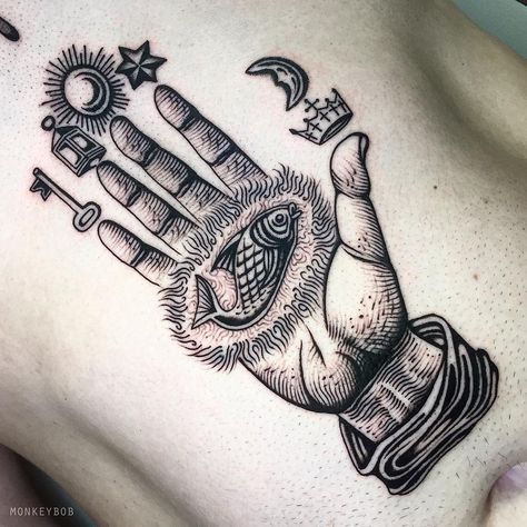 Esoteric Tattoo, Alchemy Tattoo, Woodcut Tattoo, Engraving Tattoo, Medieval Tattoo, Occult Tattoo, Best Tattoos For Women, Top Tattoos, Book Tattoo