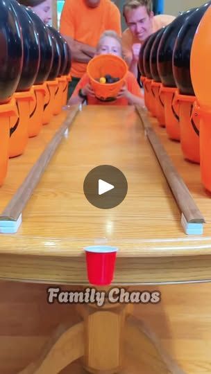 49K views · 782 reactions | Ping Pong Pumkpin Challenge! 🎃 #family #game #challenge #halloween #candy #familyfun #mom #fyp #holiday #partygame #kids #brother #familygames #familytimes #gamenight #familygamenight | Family Chaos Family Chaos, Family Game, Family Game Night, Halloween Candy, Family Games, Ping Pong, Game Night, Party Games, Family Fun