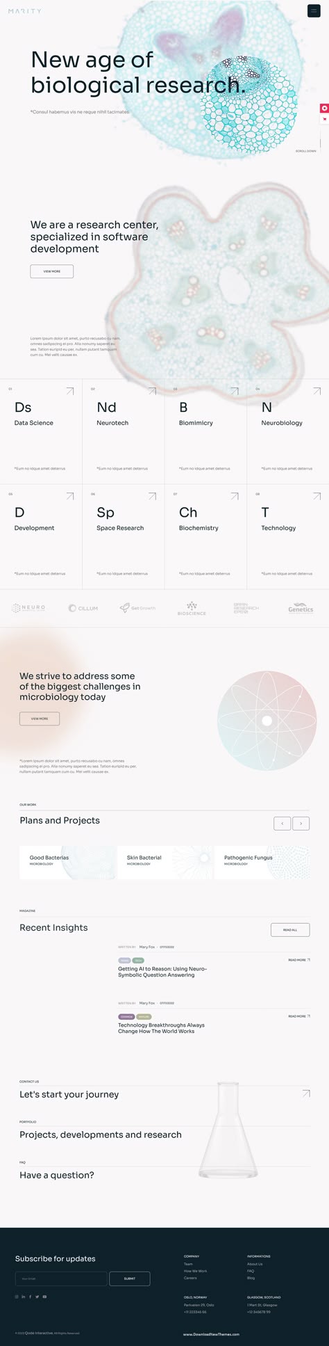 Laboratory and Science Research WP Theme Scientific Website Design, Science Website Design, Science Websites, Science Web, Consulting Website, Web Design Examples, Science Research, Wix Templates, Creative Web Design