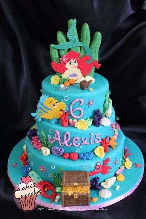 Arial Princess, Disney Themed Cakes, Cake Princess, Ariel Cake, Ariel Birthday Party, Little Mermaid Cakes, Mermaid Theme Birthday Party, Mermaid Birthday Cakes, Ariel Birthday