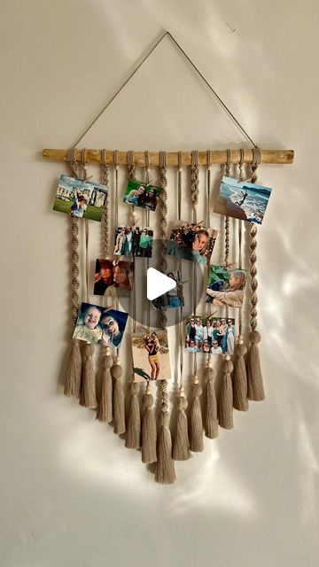 𝐁𝐞𝐭𝐰𝐞𝐞𝐧 𝐓𝐡𝐞 𝐋𝐢𝐧𝐞𝐬 | 𝑲𝒂𝒔𝒊𝒂 𝑴𝒂𝒂𝒔 on Instagram: "Macrame Photo Hanger💕

#macramephotoframe #macramephotohanger #photodisplay #bohophoto #macrameshop #etsyshop #etsyuk #smallbusinessowner" Macrame Picture Hanger Pattern, Macrame Photo Wall Hanging Tutorial, Macrame Photo Wall Hanging, Macrame Photo Hanger, Photo Hanger, Photo Wall Hanging, Photo Holders, Macrame Diy, Photo Displays