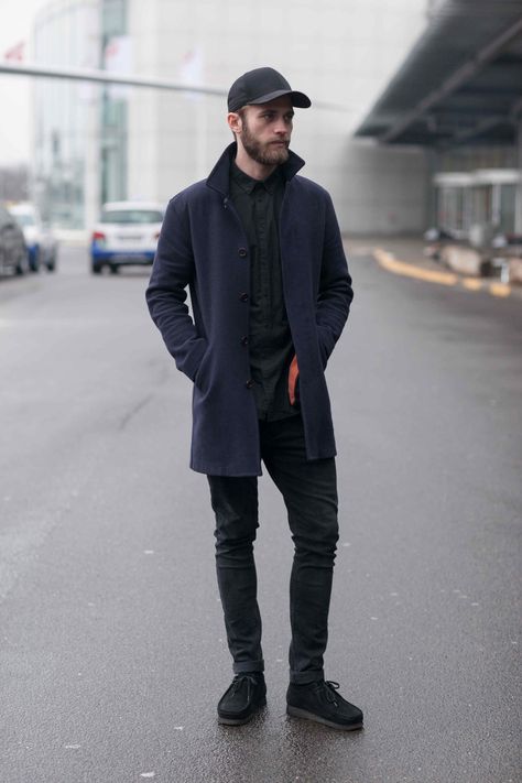 Copenhagen street style Black Wallabees Outfit Men, Black Wallabees, Clarks Wallabees Men Outfit, Wallabees Outfit Men, Clarks Wallabees Men, Wallabees Outfit, Dunks Outfit Woman, Dunks Outfit, Clarks Wallabee