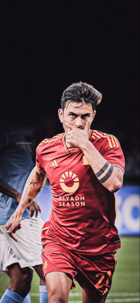 Paulo Dybala Wallpaper 4K Dybala Roma Wallpaper, Dybala Wallpaper, Lionel Messi Wallpapers, Soccer Stuff, Football Icon, Pose For The Camera, As Roma, كريستيانو رونالدو, Wallpaper 4k