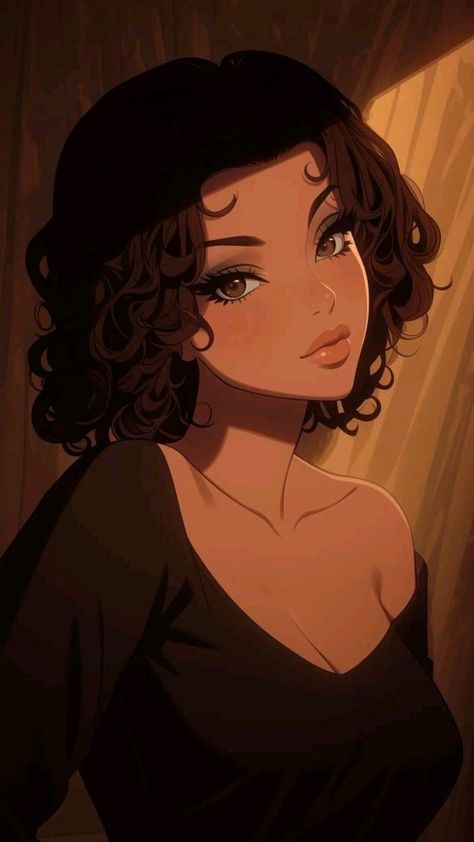 Enjoy anime/digital characters created by ELGDREAMLAND! Dark Hair Cartoon Characters, Pfp Reference, Art Observation, Afro Drawing, Cute Drawings Of People, Cartoon Story, Pelo Cafe, Rising Sign, Black Art Pictures