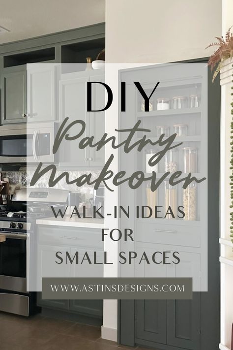 Looking to update your pantry on a budget? This small walk-in pantry remodel guide offers creative DIY ideas, practical tips, and clever design solutions to maximize your space. Discover how adding cabinets and unique finishes can elevate your pantry to the next level. Click through for inspiring before-and-after photos and start planning your own pantry remodel! Adding Cabinets, Diy Kitchen Remodel Ideas, Diy Pantry Makeover, Pantry On A Budget, Small Walk In Pantry, The Murphy Door, Countertop Height, Walk In Pantry Ideas, Ceiling Painted