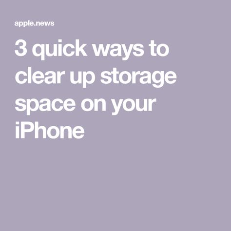 Iphone Storage Full, How To Clean Iphone, Clean Iphone, Iphone Information, Iphone Storage, Clean Phone, Making Space, Iphone Hacks, Storage Hacks