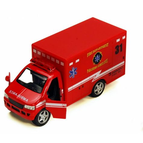 Rescue Team, Fire Dept, Fire Department, Side Door, Diecast Models, Ambulance, Siding, Toy Car, Toys