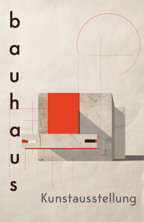 Bauhaus Industrial Design, Vintage Architecture Poster, Modernist Graphic Design, Bauhaus Inspired Design, Architectural Graphic Design, Bauhaus Architecture Buildings, Bauhaus Design Architecture, Architect Poster, Architecture Poster Design