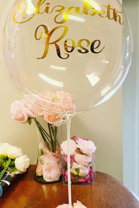 Tulle Balloons, Name Balloons, Balloon Table Centerpieces, Diy Tulle, Clear Balloons, Balloon Kits, Balloon Stands, Personalized Balloons, Diy Balloon Decorations