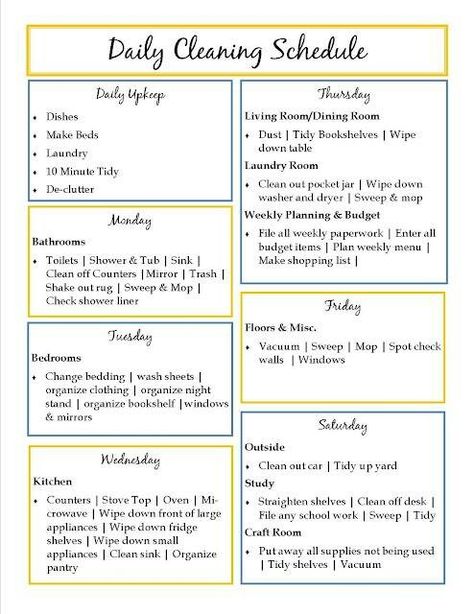 Daily Cleaning Schedule, Weekly Cleaning, Daily Cleaning, Cleaning Checklist, Cleaning Schedule, Diy Cleaning Products, Cleaning Organizing, The Plan, Spring Cleaning