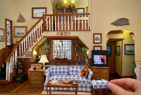 Full House House, Fuller House, Miniature Rooms, Full House, I Made It, Living Room Sets, Home Living Room, Made It, Loft Bed