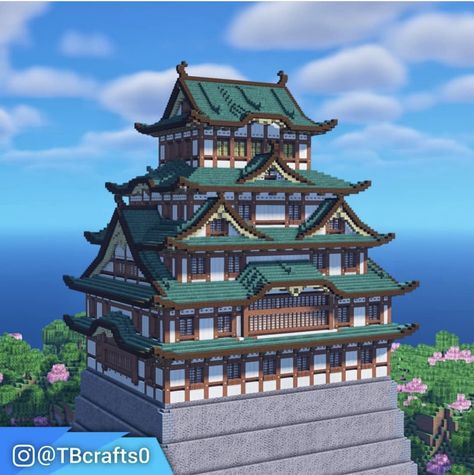 Minecraft Japanese Castle Blueprints, Samurai House Minecraft, Japanese Minecraft Fountain, Minecraft Japanese Roof Guide, Japanese Temples Minecraft, Minecraft Asian Palace, Minecraft Japanese Mansion, Japanese Base Minecraft, Japanese Palace Minecraft