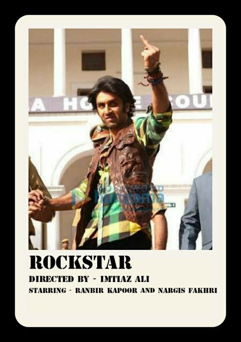 Rockstar Aesthetic Ranbir Kapoor, Rockstar Posters Aesthetic, Rockstar Movie Ranbir, Rockstar Movie Poster, Rockstar Polaroid, Rockstar Movie Wallpaper, Rockstar Movie Aesthetic, Rockstar Ranbir Kapoor, Rockstar Aesthetic Wallpaper