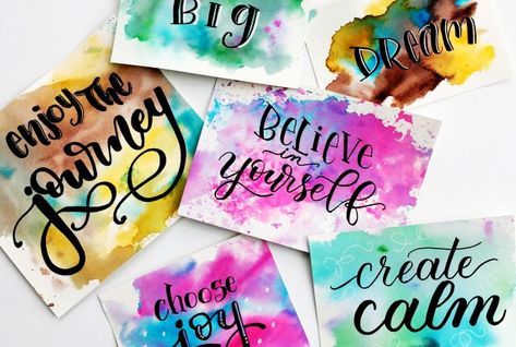 3 simple techniques to create watercolour backgrounds using Tombow Dual Brush pens for hand lettering, crafts, cards, and more www.kellycreates.ca Lettering Crafts, Background Calligraphy, Background Techniques, Quotes Girlfriend, Canvas Art Ideas, Usmc Quotes, Inspirational Word Art, Quotes Crush, Interesting Crafts