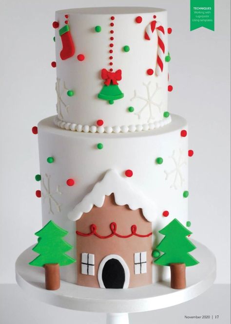 Christmas Birthday Cake, Winter Cakes, Christmas Themed Cake, Christmas Cake Designs, New Year's Cake, Cake Topper Tutorial, Christmas Cake Decorations, Xmas Cake, Winter Cake