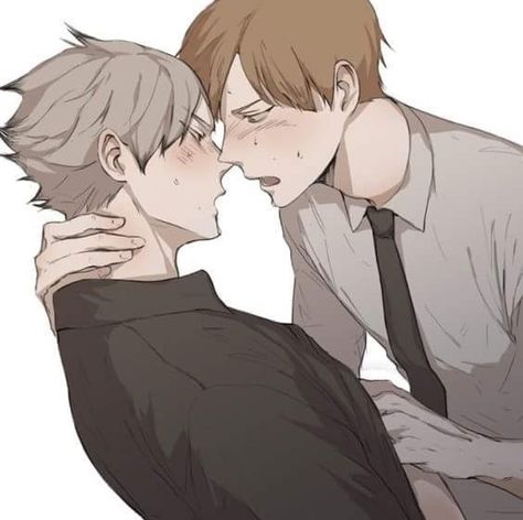 haikyuu!! | hq | semi eita x shirabu kenjirou | semishira Semi Eita, Baby Crows, Haikyuu Ships, Haikyuu Manga, Anime Kiss, Haikyuu Anime, Haikyu!!, Anime Boy, Aura