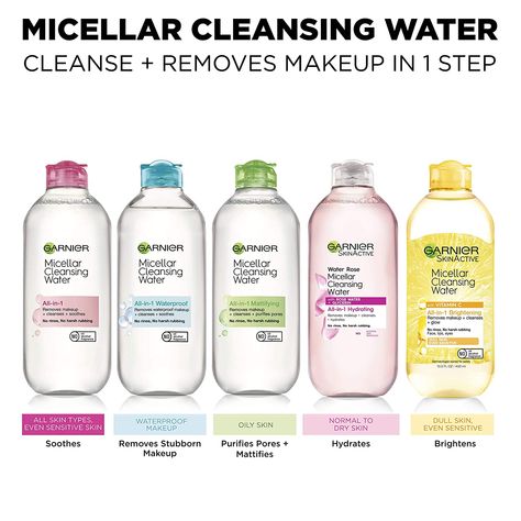 Garnier Micellar Water, Garnier Micellar Cleansing Water, Oily Skin Makeup, Remove Skin Tags Naturally, Sensitive Skin Makeup, Garnier Skinactive, Dry Skin Makeup, Best Makeup Remover, Garnier Micellar