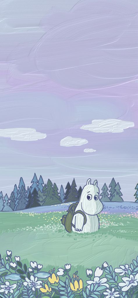 Moomin Wallpaper, Chibi Body, Moomin Valley, Iphone Wallpaper Landscape, Mood Wallpaper, Cool Wallpapers Art, Art Painting Acrylic, Cute Wallpaper Backgrounds, Cool Cartoons