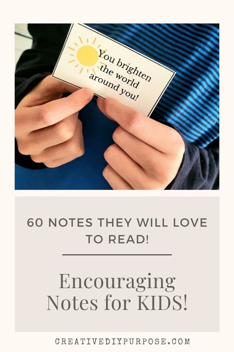 Printable list of 60 ideas for encouraging notes for KIDS! Lunch Box Notes For Kids, Notes For Kids Lunches, Ideas For Lunch, Kids Lunch Box Notes, Lunchbox Notes For Kids, Encouragement Notes, Lunchbox Jokes, Success Planner, Note Ideas