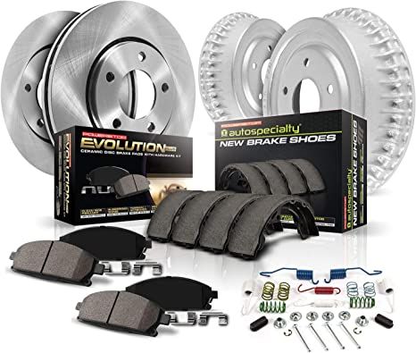 Amazon.com: Power Stop KOE15044DK Autospecialty Front and Rear Replacement Brake Kit-OE Brake Drums & Ceramic Brake Pads : Automotive Package Deal, Brake Shoes, Drum Brake, Automotive Tools, Brake Rotors, Brake Pads, Auto Parts, Car Accessories, Drums