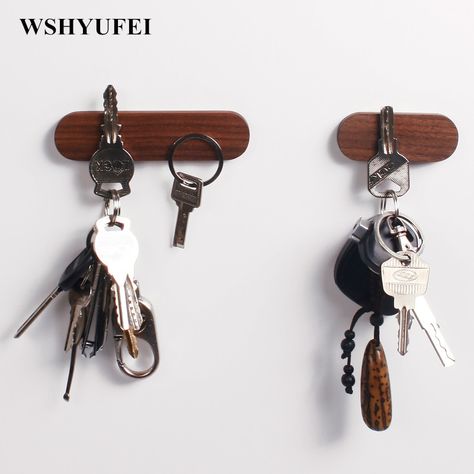 Cheap wooden magnet, Buy Quality wall magnet directly from China magnet wood Suppliers: WSHYUFEI Solid wood key holder Wall hanging Wood wall hanging Car keys Multifunctional suction magnetism Walnut Beech Magnetic Key Holder, Wooden Key Holder, Key Holders, Wood Wax, Key Storage, Wall Key Holder, Key Rack, Key Hanger, Wood Wall Hanging