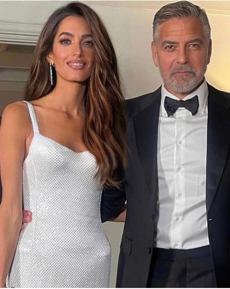 George Clooney And Amal, George And Amal, Amal Alamuddin, Amal Clooney, Monochrome Fashion, Sharp Dressed Man, George Clooney, Beauty Inspiration, Aesthetic Girl