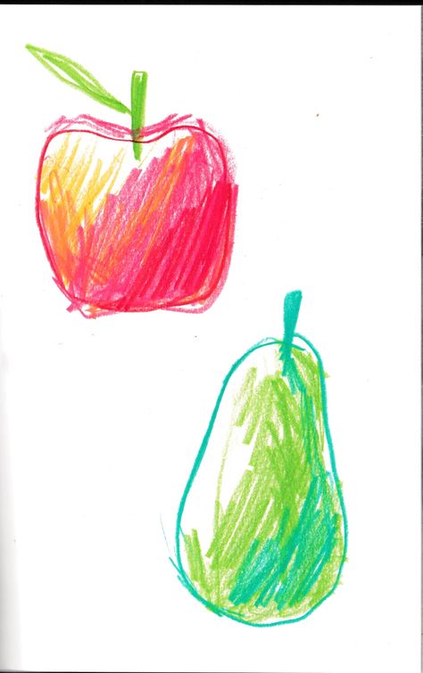 Apple Colour Pencil Drawing, Pencil Crayon Illustration, Color Pencil Realism, Fruit Color Pencil Drawing, Colour Pencil Doodle, Coloured Pencil Doodles, Apple Drawing Simple, Beabadoobee Drawing, Colour Pencil Sketches