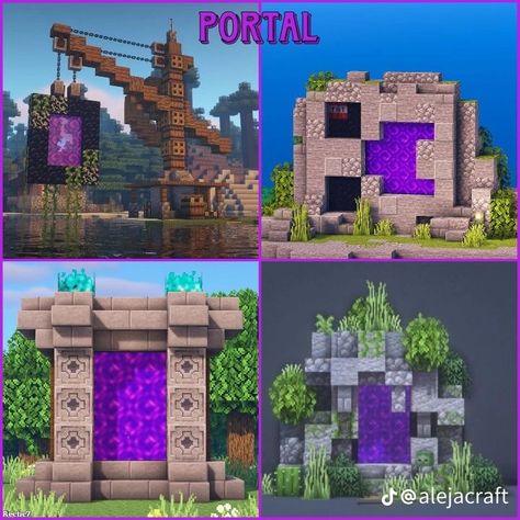 How To Build Circles In Minecraft, Entrance To Underground Base Minecraft, Minecraft Never Portal Ideas, Neither Portal Ideas Minecraft, Minecraft Palisade, Minecraft Strip Mine Entrance, Circle Minecraft House, Minecraft Nether Portal Designs, Minecraft Stone Floor Pattern