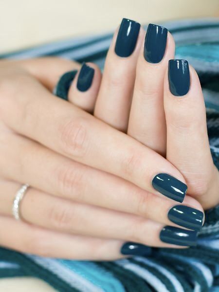 Essie Go Overboard, Nail Paint Colors, Nail Paint Ideas, Nails Grunge, Nail Paint Shades, Nails Painted, Blue Nail Color, Nail Paints, Blue Nail Polish