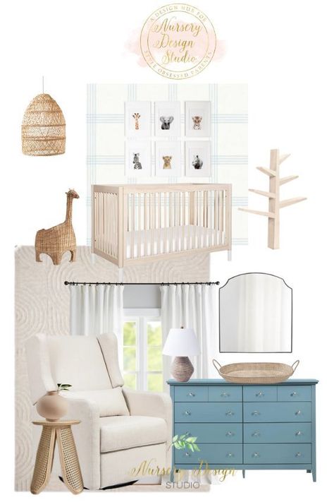 Royal Baby Nurseries, Boy Nursery Blue, Checkered Nursery, Small Baby Nursery, Baby Boy Nursery Ideas, Boy Nursery Ideas, Checkered Wallpaper, Modern Baby Nursery, Rustic Baby Nurseries