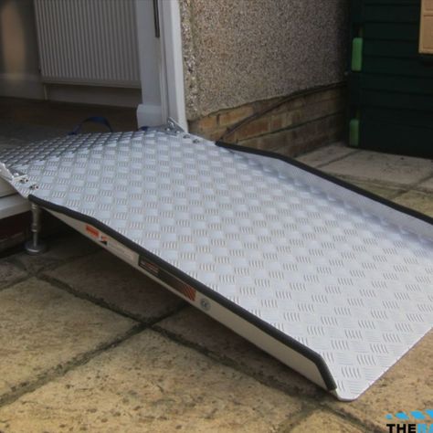 During the summer months, many wheelchair users are looking forward to spending time outdoors in the sunshine. To solve this problem, we offer adjustable threshold ramps for customers. These ramps can be easily adjusted to accommodate most entryway heights - check out our blog for more info Upvc Door, Threshold Ramp, Manual Wheelchair, Wheelchair Ramp, Electric Wheelchair, Mobility Aids, Flat Ideas, Mobility Scooter, New Flat