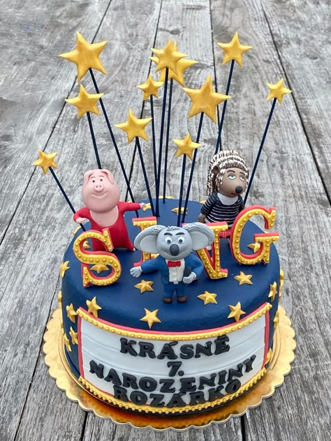 Sing 2 Birthday Cake Ideas, Sing Movie Themed Birthday Party, Sing 2 Birthday Cakes, Sing 2 Cupcakes, Sing Two Birthday Party, Sing 2 Cakes, Sing2 Birthday Party, Sing Movie Birthday Cake, Sing Movie Cake Ideas