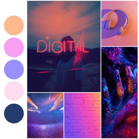 #neon #moodboard #design #brandidentity #brandcolours #branding Black And Neon Branding, Website Themes Color Schemes, Neon Mood Board, Cookie Aestethic, Neon Branding Design, Playful Moodboard, Neon Moodboard, Stylist Moodboard, Pop Moodboard