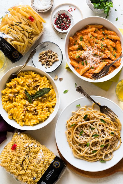 THREE Pasta Recipes for Busy Weeknights (toddler friendly) Tai Food Recipes, Garofalo Pasta, Semolina Pasta, Oven Baked Chicken Parmesan, Gourmet Pasta, Vegetarian Pasta Recipes, Squash Pasta, How To Make Dough, Weekend Cooking