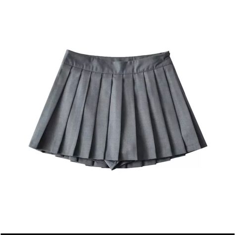 Features - Pleated Mini Skirt - High Waisted Content + Care - Polyester, 5% Spandex - Machine Wash Size + Fit -Model In Grey Is 5’4” And Wearing A Size Small Korean Fashion Skirt, Estilo Hipster, Skirts Vintage, Empire Dresses, Short Pollera, Pleats Pattern, Hipster Women, Womens Summer Shorts, Pleated Long Skirt