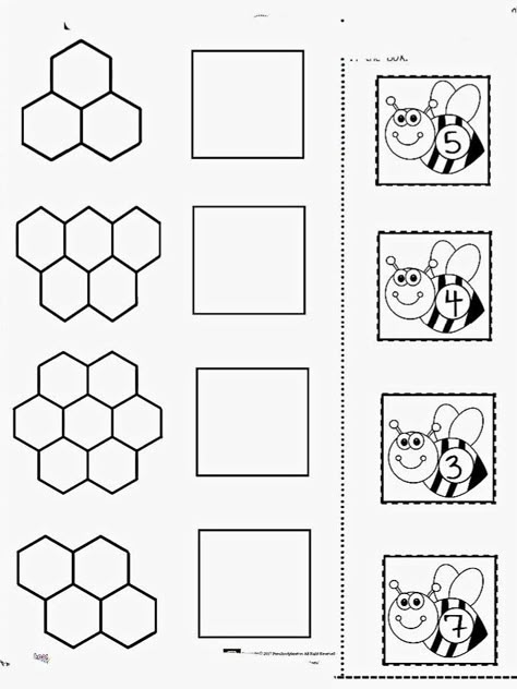 Bee Printables, Diy Kids Games, Normal School, Kindergarten Skills, Insects Theme, Math Journal, Animal Worksheets, Kindergarten Learning Activities, Alphabet Crafts