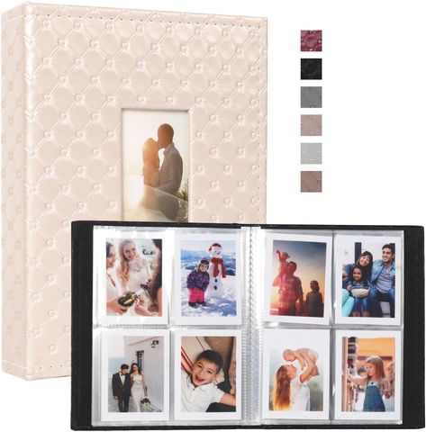 Amazon.com: RECUTMS Polaroid Photo Album 208 Photos for Fujifilm Instax Mini Camera, 2x3 Inch Photo Album, Leather Cover with Window, for Instax Mini 12 11 9 40 90 8 7 Evo LiPlay Instant Camera (Champagne) : Home & Kitchen Instax Mini 12, Polaroid Photo Album, Instax Mini Camera, Photo Buttons, Polaroid Photo, Picture Albums, Baby Growth, Instant Photos, Polaroid Photos