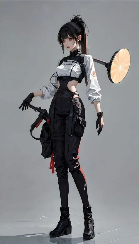 Cyberpunk Girl Outfit, Cyberpunk Inspired Outfit, Cyberpunk Nature, Mafia Outfits Female, Cyberpunk Outfit Aesthetic, Cyberpunk Outfit Design, Cyberpunk Outfit Drawing, Techwear Outfits Women, Cyberpunk Fashion Women