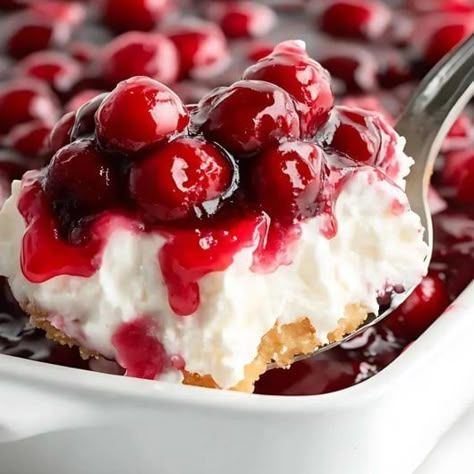 Cherries in the Snow Cherries In The Snow Dessert, Cherries In The Snow Recipe, Snow Dessert, Cherries In The Snow, Snow Recipe, Cool Whip Desserts, Perfect Prime Rib, Recipes Deserts, Retro Desserts