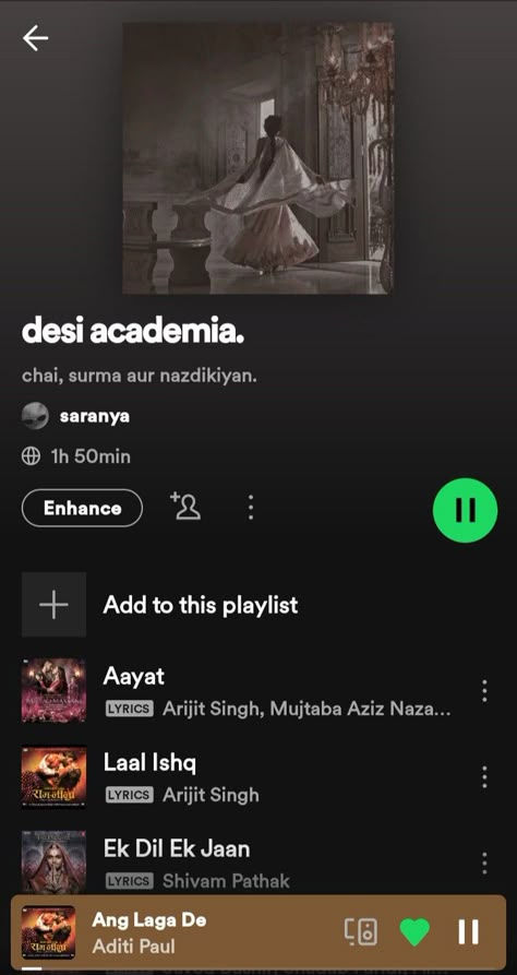 Bollywood Dark Academia, Hindi Songs Recommendations, Best Hindi Playlist, Indian Spotify Playlist Covers, Indian Spotify Playlist Names, Desi Songs Playlist, Spotify Punjabi Playlist Covers, Indian Playlist Cover, Spotify Playlist Names Bollywood