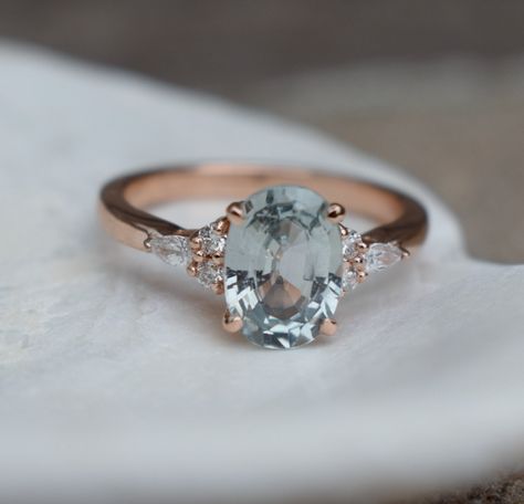 Engagement Rings No Diamond Stones, Blue And Diamond Engagement Rings, Colored Wedding Rings Sapphire, Engagement Rings With Other Stones, No Diamond Engagement Rings, Colour Stone Engagement Ring, Engagement Ring Topaz, Engagement Rings Light Blue, Colored Sapphire Engagement Ring