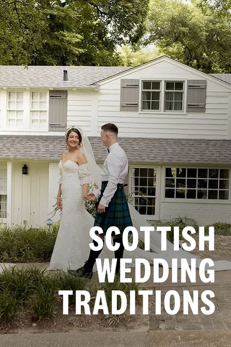 Scottish Wedding Traditions Handfasting, Scottish Highland Wedding, English Wedding Traditions, Appalachian Wedding Traditions, Scottish Handfasting Ceremony, Traditional Scottish Wedding Dress, Welsh Wedding Traditions, Scottish Winter Wedding, British Wedding Traditions