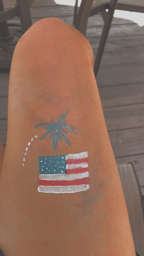 4th Of July Leg Paint, Leg Painting, Random Ideas, 4th Of July, Madewell, Lake, Tote Bag, Paint, How To Wear